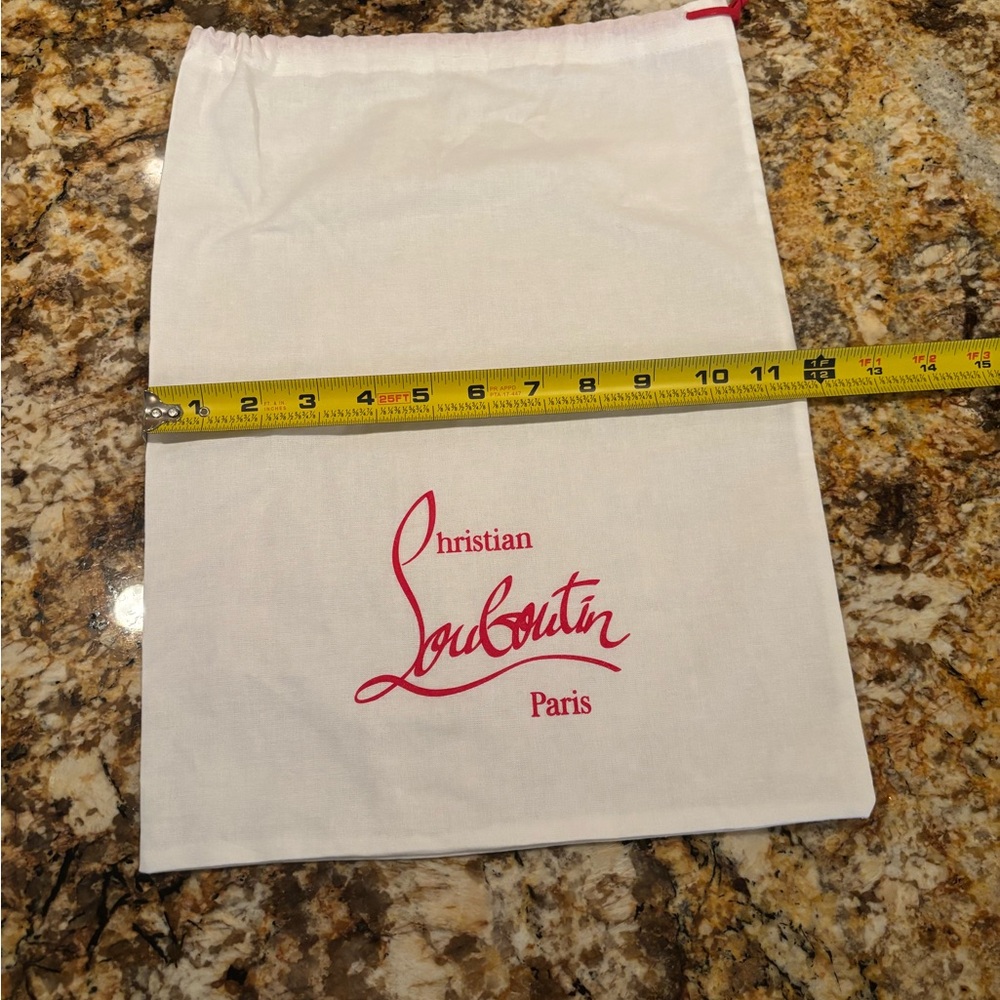Christian Louboutin White Dust Bags with Red Logo (Set of 2) - Picture 4 of 4